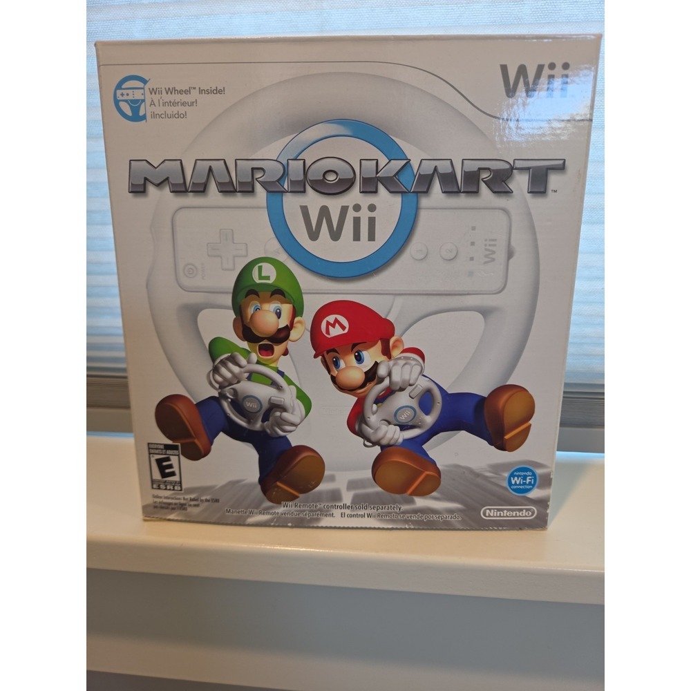 New Mario Kart Wii  Steering Wheel Big Box Bundle  wheel & game Manual